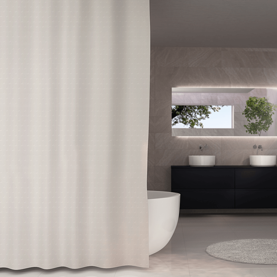 Badeforhæng, hvid, 120 x 200 cm