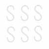 S-Haken, 6 cm, weies Metall