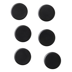 Whiteboard magneter, Sort, 6 stk