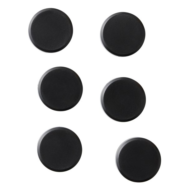 Whiteboard magneter, Sort, 6 stk
