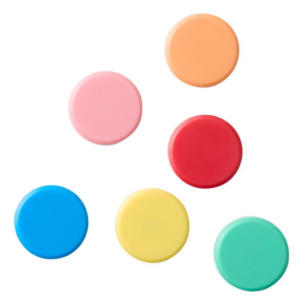 Whiteboard magneter, S�t med 6 farver