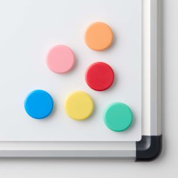 Whiteboard magneter, S�t med 6 farver