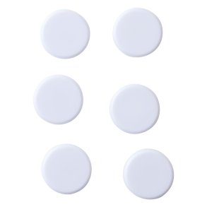 Whiteboard magneter, Hvid, 6 stk