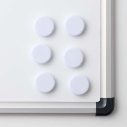 Whiteboard magneter, Hvid, 6 stk