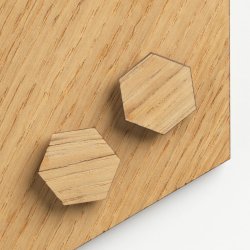 Oak veneer Hexagonal magnet, Super Strong Magnet