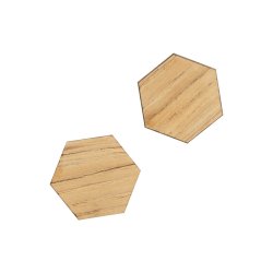 Oak veneer Hexagonal magnet, Super Strong Magnet
