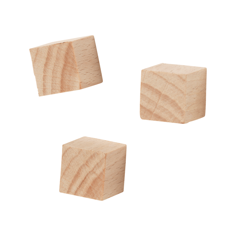 Whiteboard Magnet, Cube Wood  15x15x15 mm. 3 pcs.