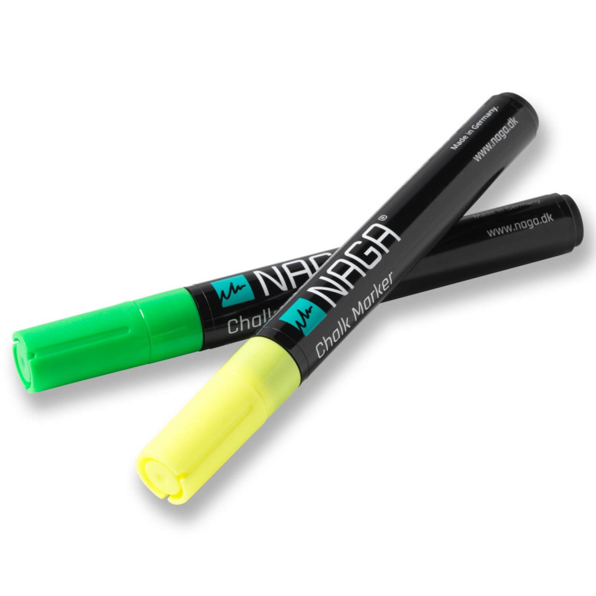 Naga Grøn & Gul Glastavle marker, Dry erase 4,5 mm.