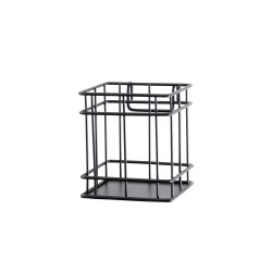 Pen holder for metal wall grid, Black