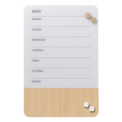 40 x 60 cm. Glass/Oak veneer Magnetik week planner English