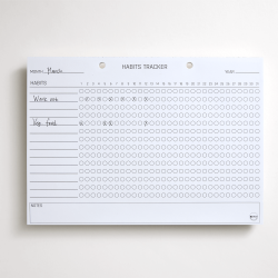 A4 Planlægnings blok, Habit tracker, Engelsk