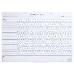 A4 Planlægnings blok, Habit tracker, Engelsk