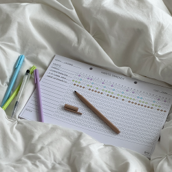 A4 Planlægnings blok, Habit tracker, Engelsk