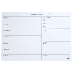 A4 Planning pad, Weekly planner with notes, English