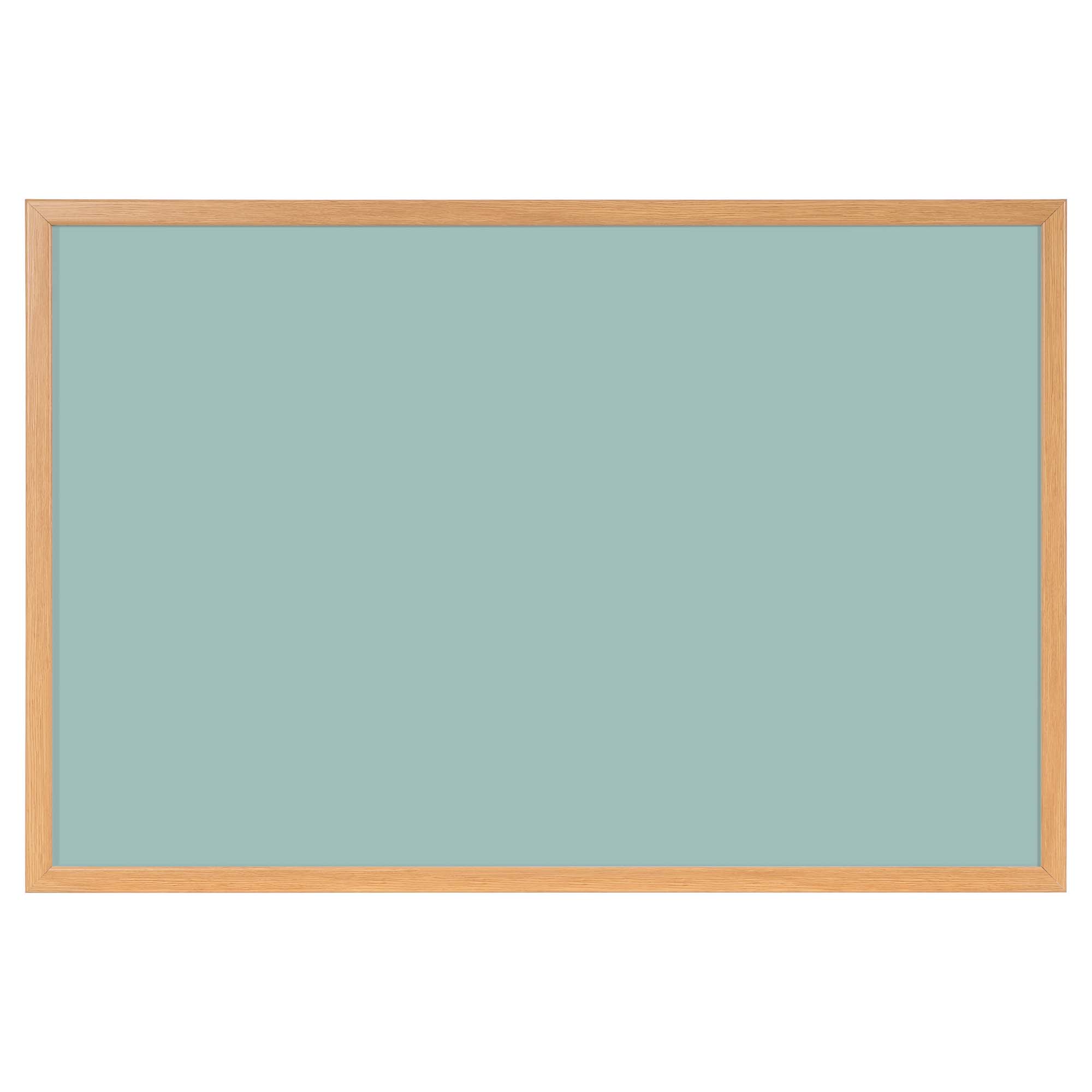 Whiteboard med MDF-ramme i egetræslook, Grøn, 120 x 90 cm