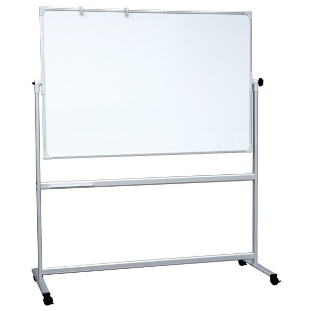 Dobbeltsidet mobil whiteboard tavle 200 x 100 cm.