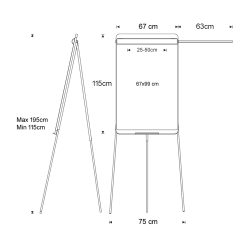 Rocada Natur flipchart whiteboard