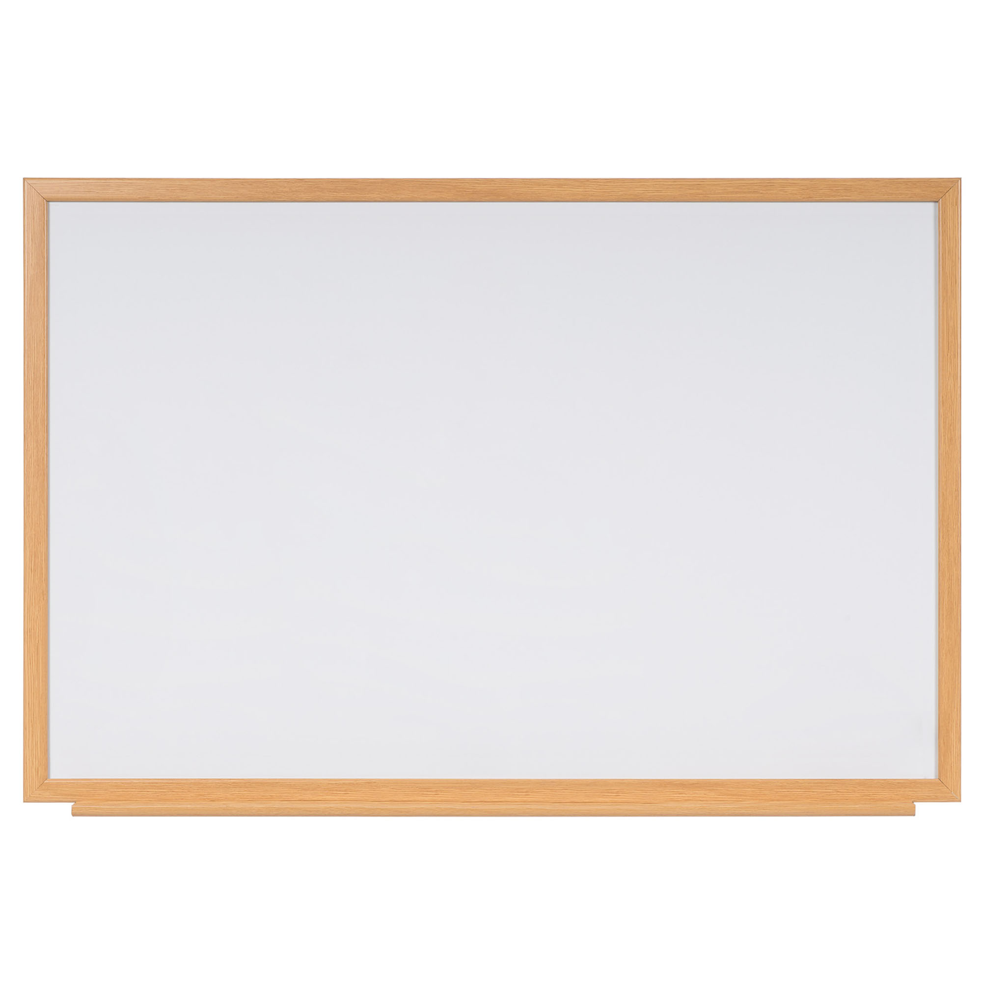 Whiteboard med MDF-ramme i egetræslook, Hvid, 120 x 90 cm