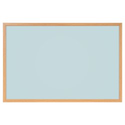Whiteboard med MDF-ramme i egetr�slook, Lysebl�, 120 x 90 cm