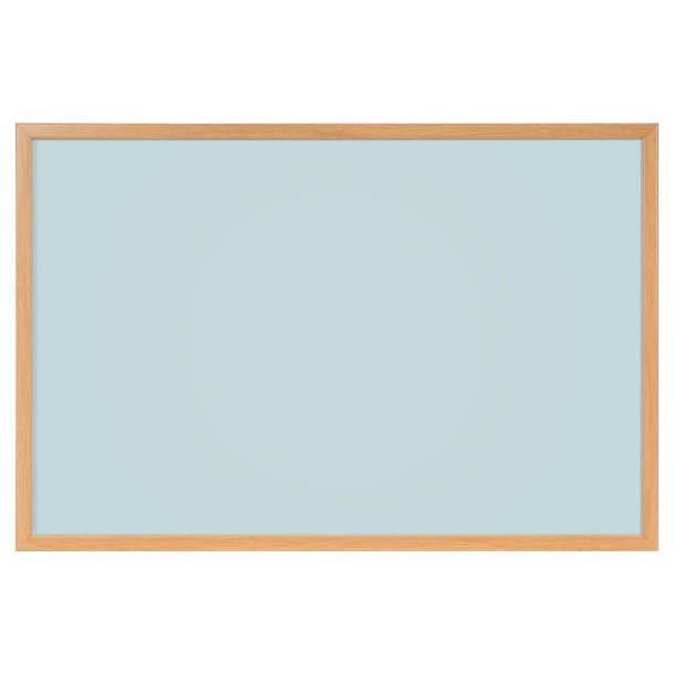 Whiteboard med MDF-ramme i egetr�slook, Lysebl�, 120 x 90 cm