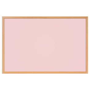 Whiteboard med MDF-ramme i egetr�slook, Lyser�d, 120 x 90 cm