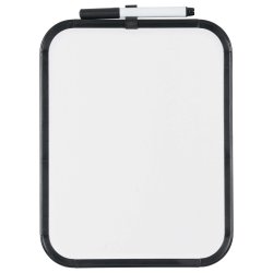 Mini whiteboardtavla med svart ram 21,6 x 27,9 cm