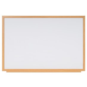 Whiteboard med MDF-ramme i egetr�slook, Hvid, 120 x 90 cm