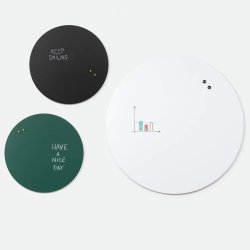 Circle 57 cm. Magnetic, frameless, black chalkboard