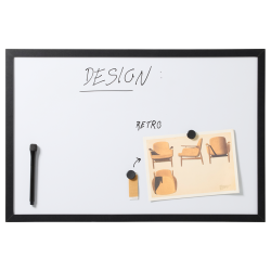 60 x 40 cm. Whiteboard with black frame