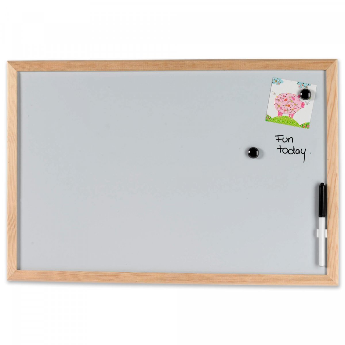 financiën Voorlopige gemiddelde Naga Whiteboard with wooden frame - 60 x 40 cm.