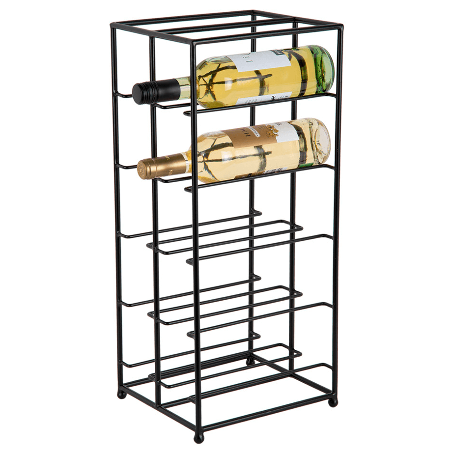 Vinreol 10 Flasker Sort Metal