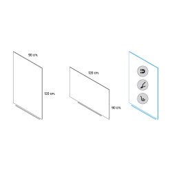 Rocada SkinWhiteboard 90 x 120 cm.