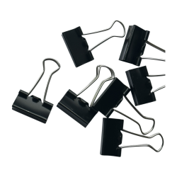 Metalklemmer, sort, 19 mm.