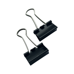 Metalklemmer, sort, 19 mm.