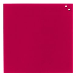 45 x 45 cm. Rd magnetisk glastavla