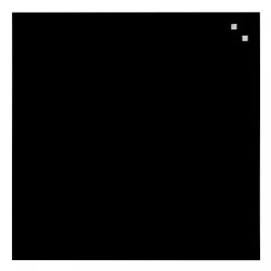 45 x 45 cm. Schwarze magnetische Glastafel