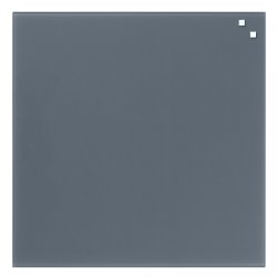 45 x 45 cm. Graue magnetische Glastafel