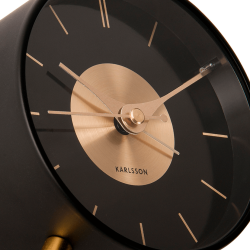 Karlsson Alarm Clock, Black Brass