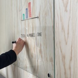 50 x 100 cm. Tydlig Whiteboard EJ MAGNETISK