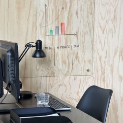 50 x 100 cm. Tydlig Whiteboard EJ MAGNETISK