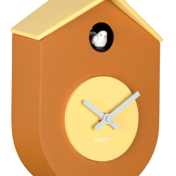 Kuckuckswanduhr, gelb