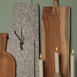 Schneidebrett, Marmor, wei, 39x23 cm