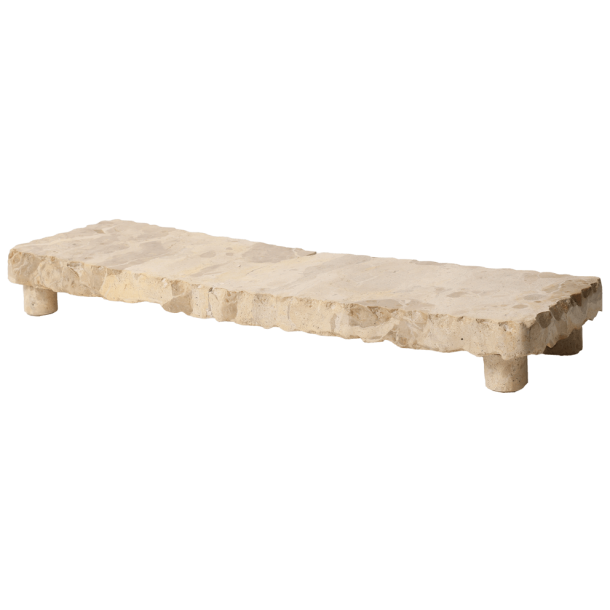 Skærebræt, marmor, beige, 53x15 cm