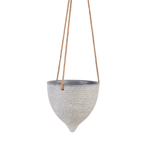 Hanging flower pot, drop, gray