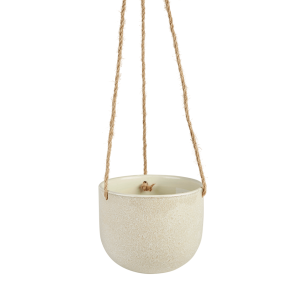 Hanging flower pot, white, small