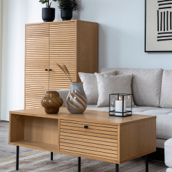 Hurricane candleholder in black metal, small