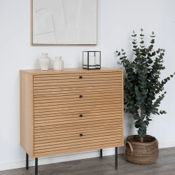 Hurricane candleholder in black metal, small