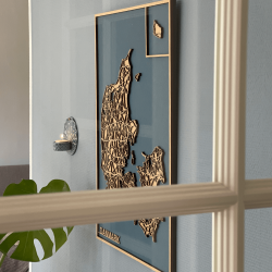 60 x 84 cm. Bl Danmarks kort