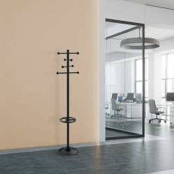 MAUL Garderobenstnder mit Schirmhalter, Schwarz