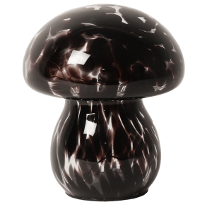 Mushroom lamp in glass, black